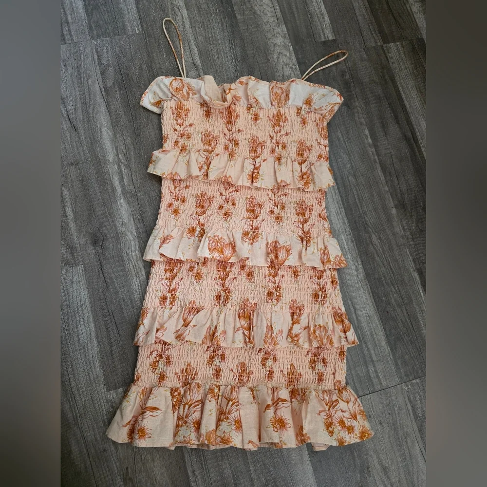 SABO SKIRT Dion MINI Dress Ruffle Cottagecore Floral Selkie L AUSTRALIA Floral - Picture 3 of 10